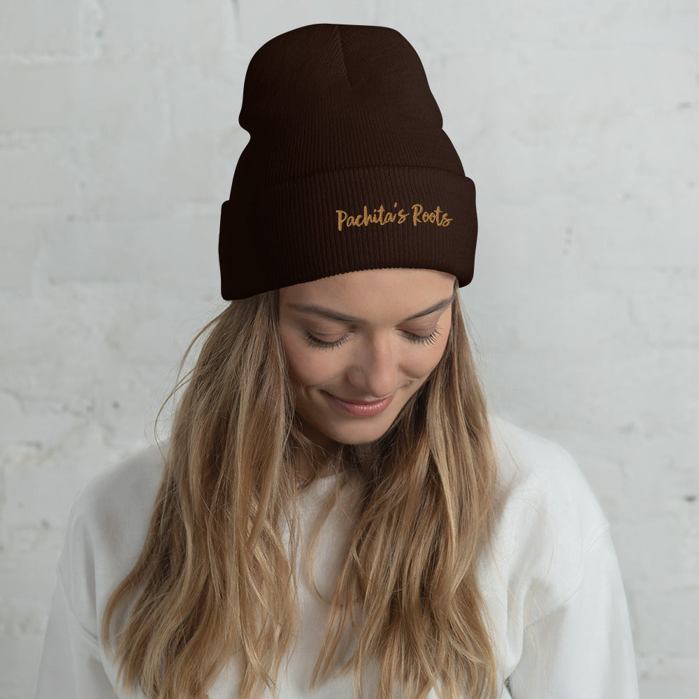 Pachita’s Roots embroidered Cuffed Beanie