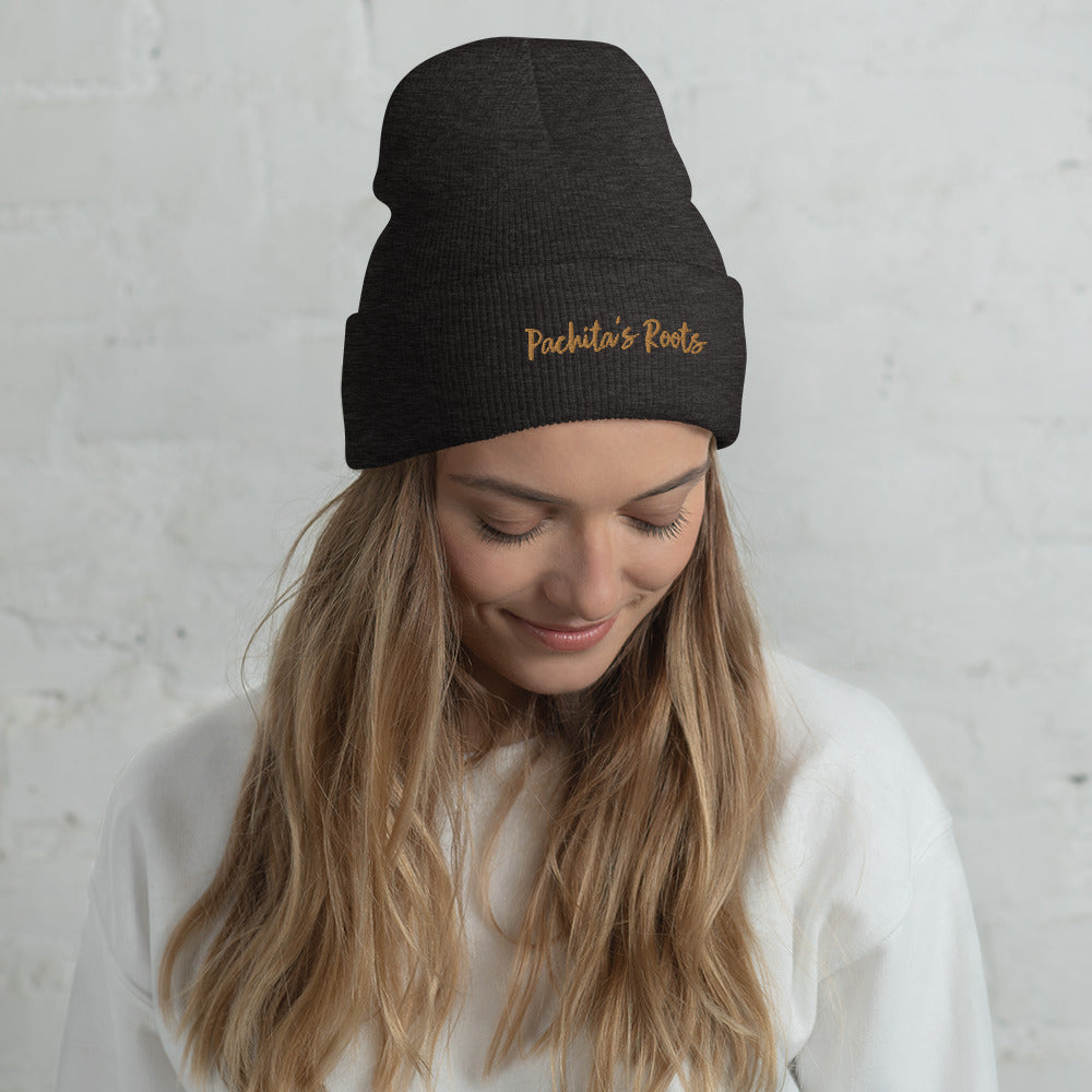 Pachita’s Roots embroidered Cuffed Beanie