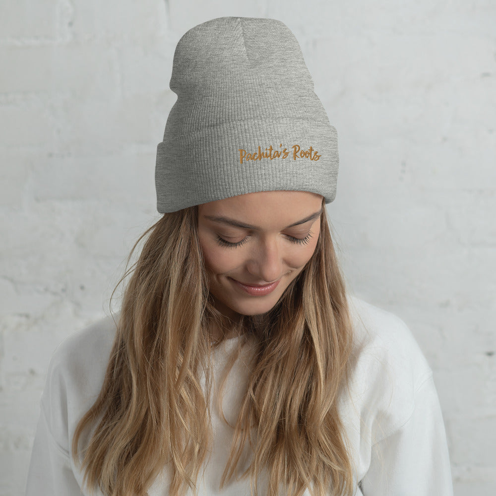 Pachita’s Roots embroidered Cuffed Beanie