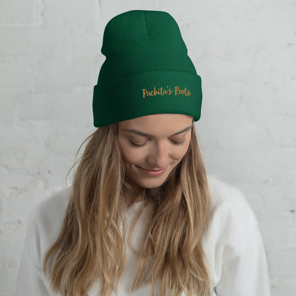 Pachita’s Roots embroidered Cuffed Beanie